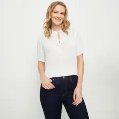 NEWPORT - Blusa Manga Corta Mujer