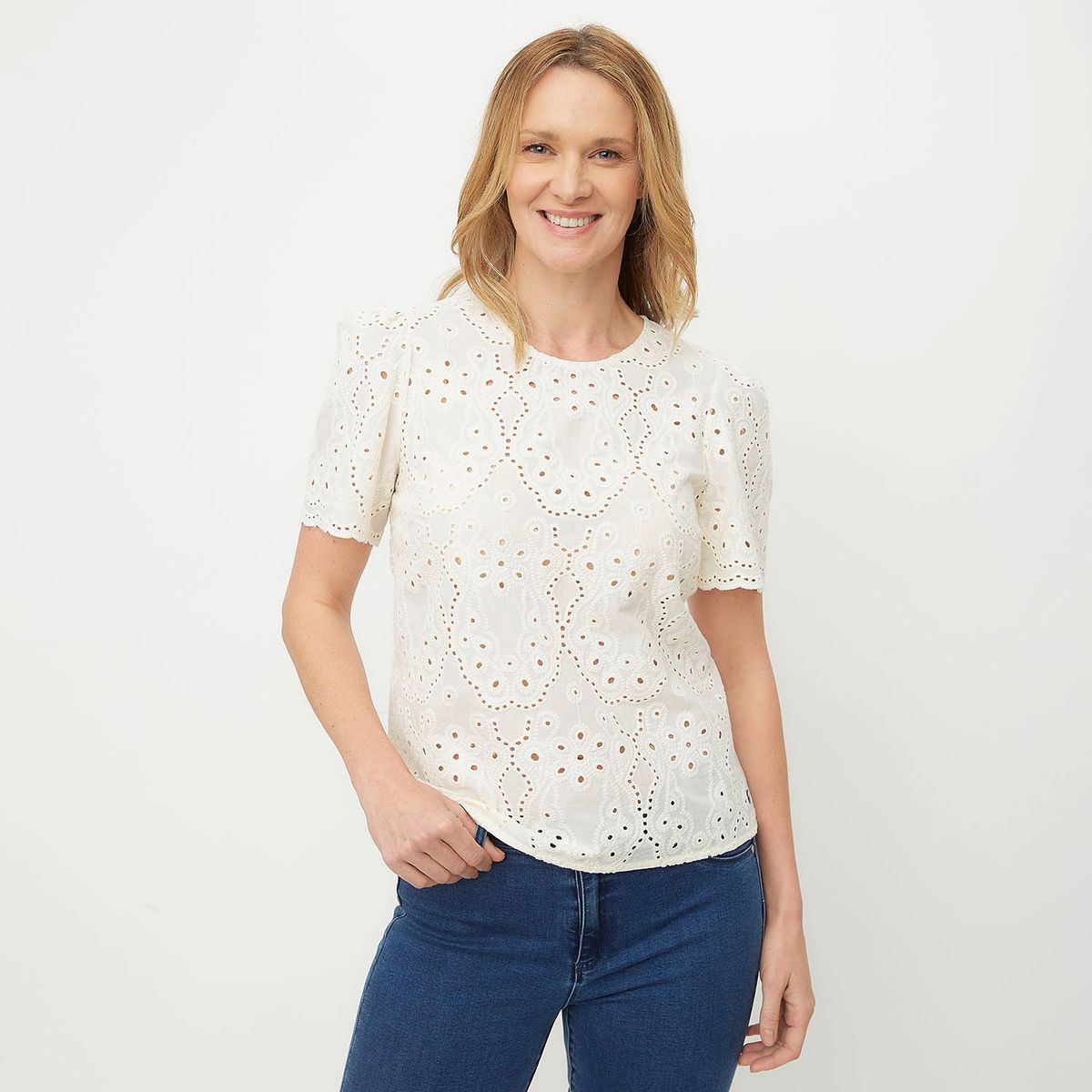 NEWPORT - Polera Manga Corta Algodón Mujer Newport