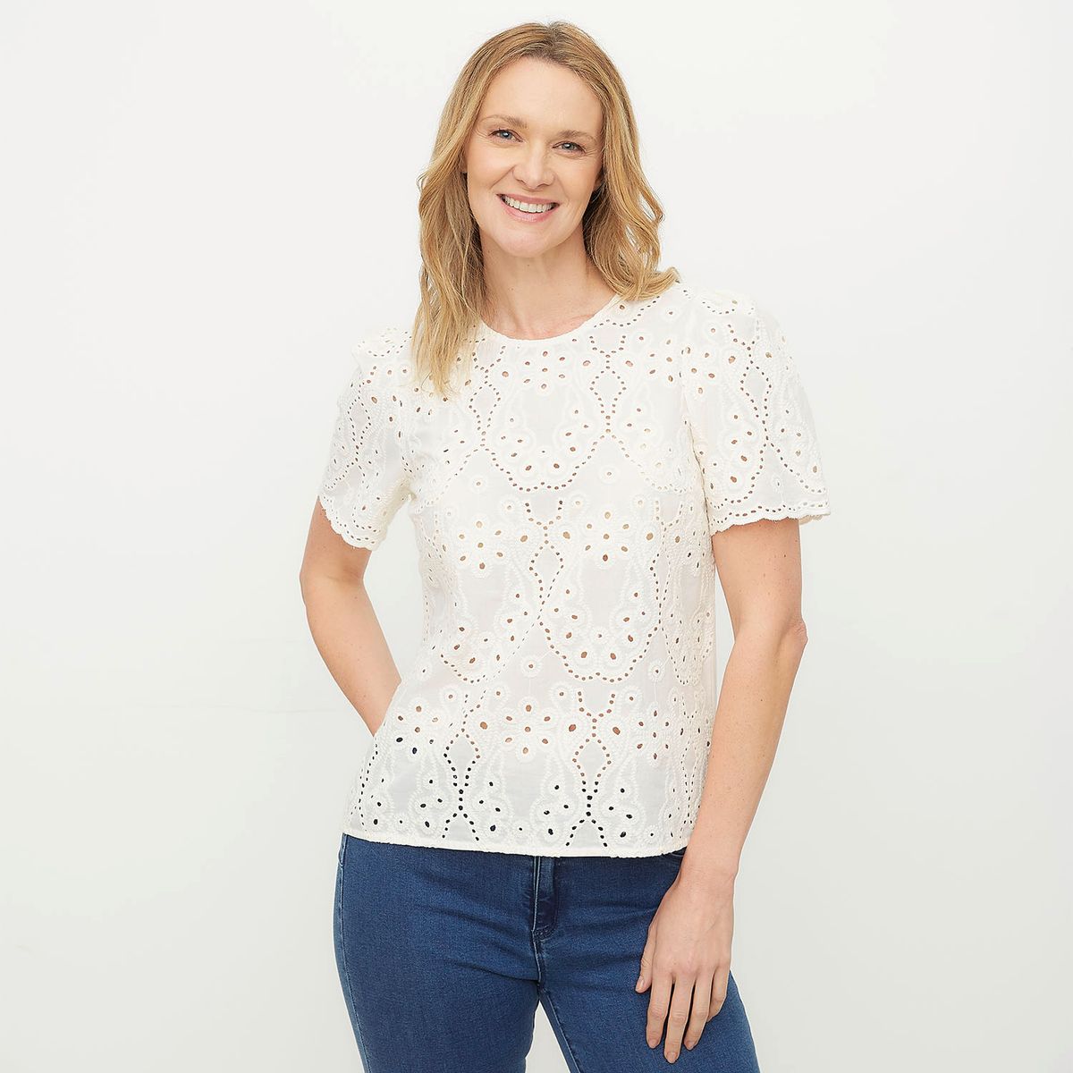 NEWPORT - Polera Manga Corta Algodón Mujer Newport