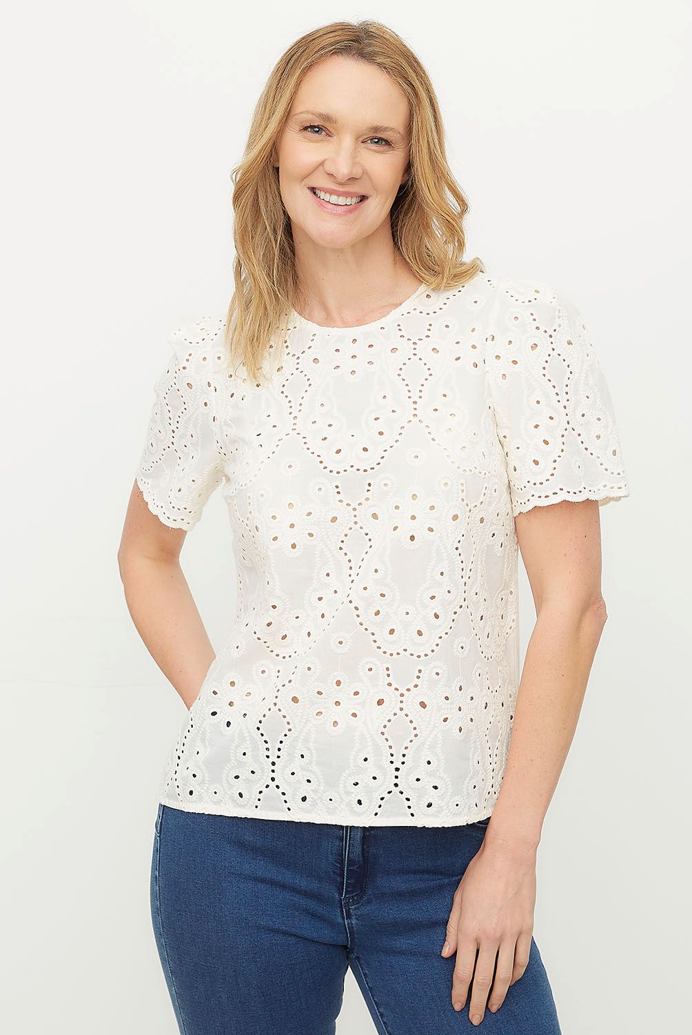 NEWPORT - Polera Manga Corta Algodón Mujer Newport