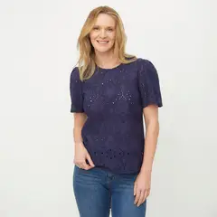NEWPORT - Polera Manga Corta Algodón Mujer
