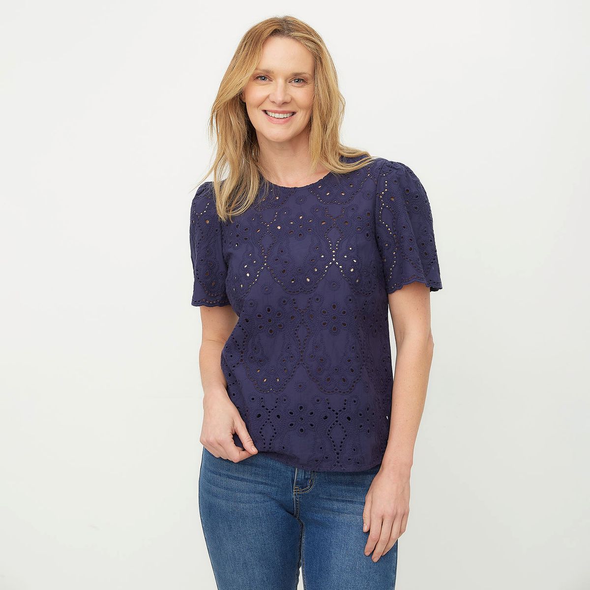 NEWPORT - Polera Manga Corta Algodón Mujer Newport