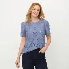 NEWPORT - Polera Manga Corta Algodón Mujer