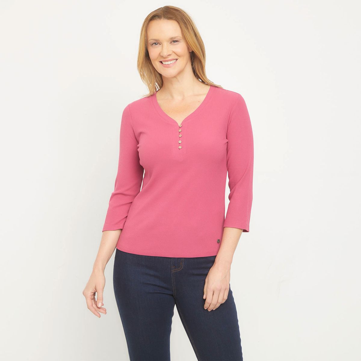 NEWPORT - Polera Manga Larga Algodón Mujer Newport