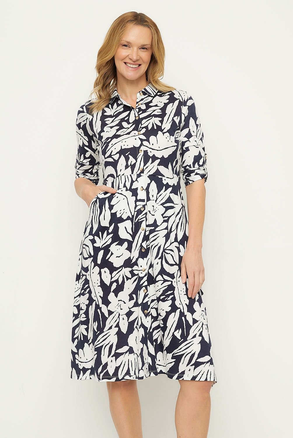 NEWPORT - Vestido Midi Algodón Mujer Newport
