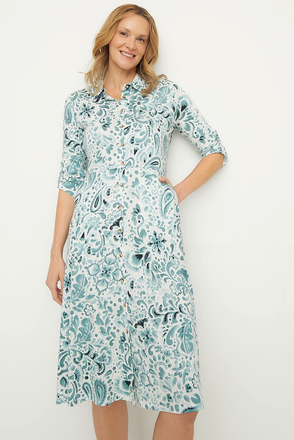 NEWPORT - Vestido Midi Algodón Mujer Newport
