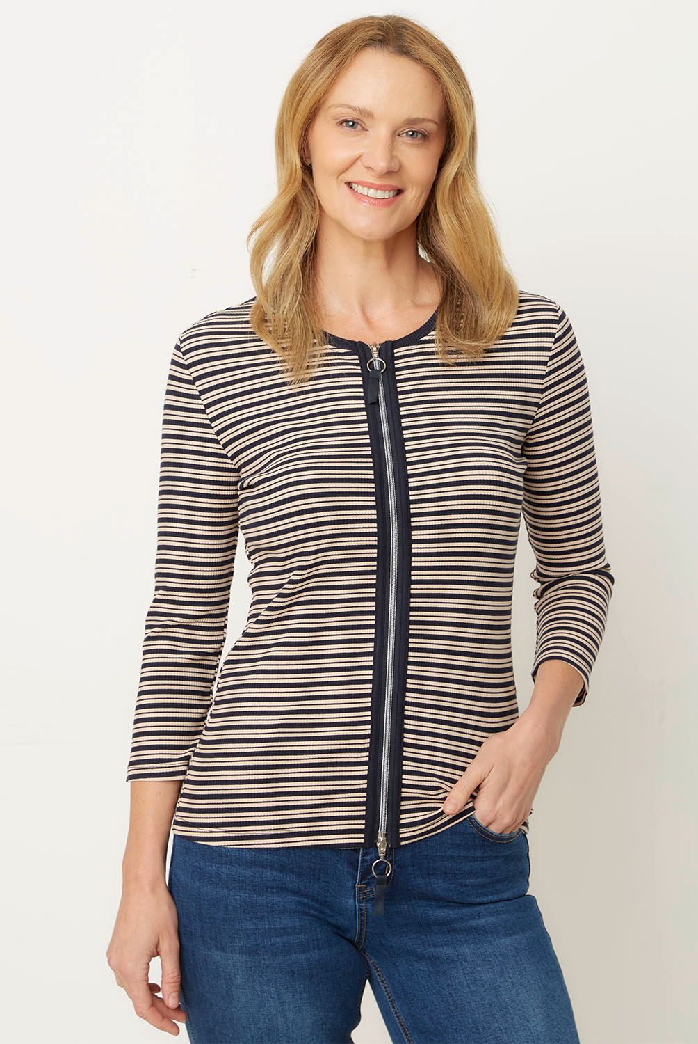 NEWPORT - Polera Manga Larga Algodón Mujer Newport
