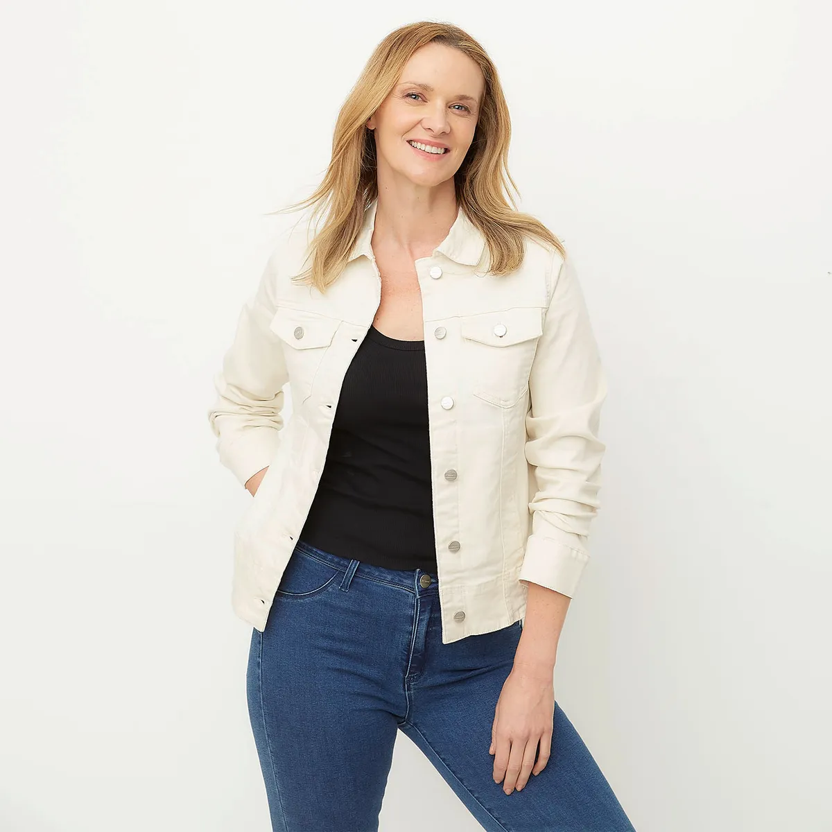 NEWPORT - Chaqueta Newport Denim Mujer Algodón Manga Larga