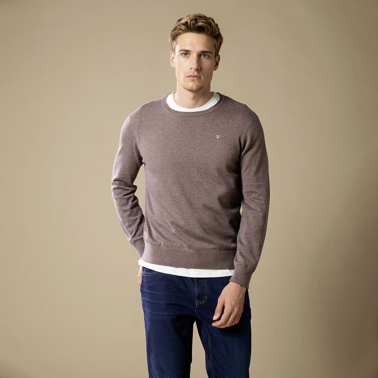 Sweater Algodón Cuello Redondo Hombre Regular Fit