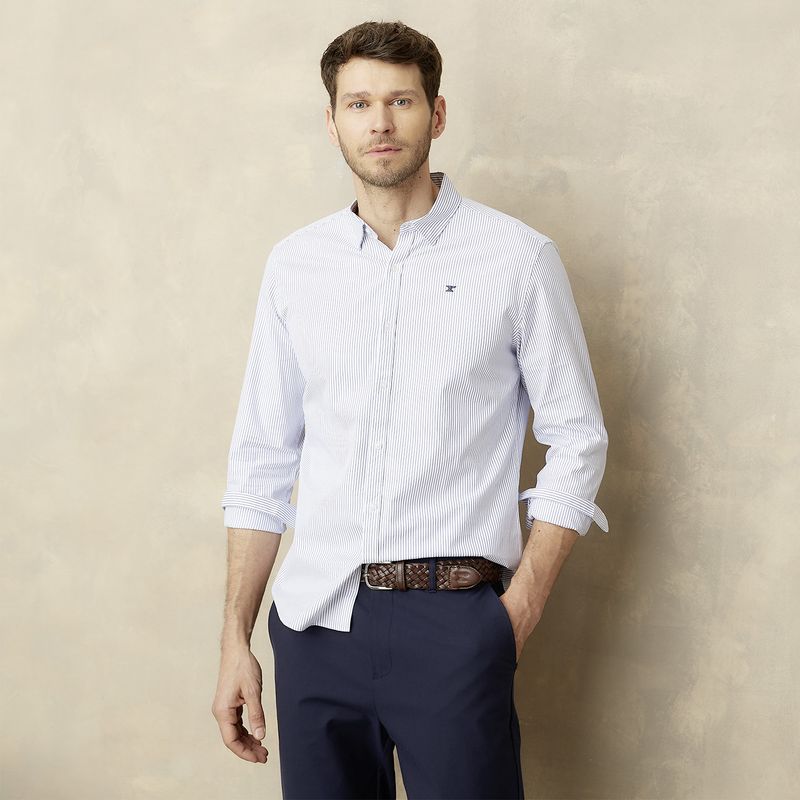 WOLF&HANK - Camisa Manga Larga Algodón Slim Fit Hombre Wolf&Hank
