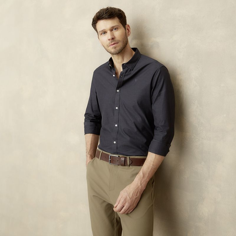 WOLF&HANK - Camisa Manga Larga Algodón Slim Fit Hombre Wolf&Hank