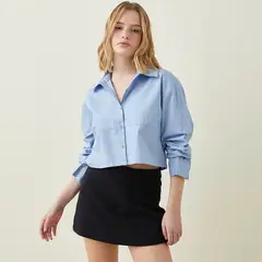 SYBILLA - Blusas Manga Larga Algodón Orgánico Mujer