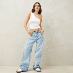 SYBILLA - Jeans Tiro Bajo Mujer