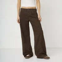 Jeans Wide Leg Tiro Bajo Mujer
