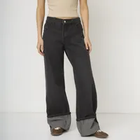 Jeans Wide Leg Tiro Bajo Mujer