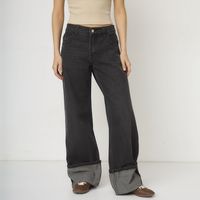 Jeans Wide Leg Tiro Bajo Mujer