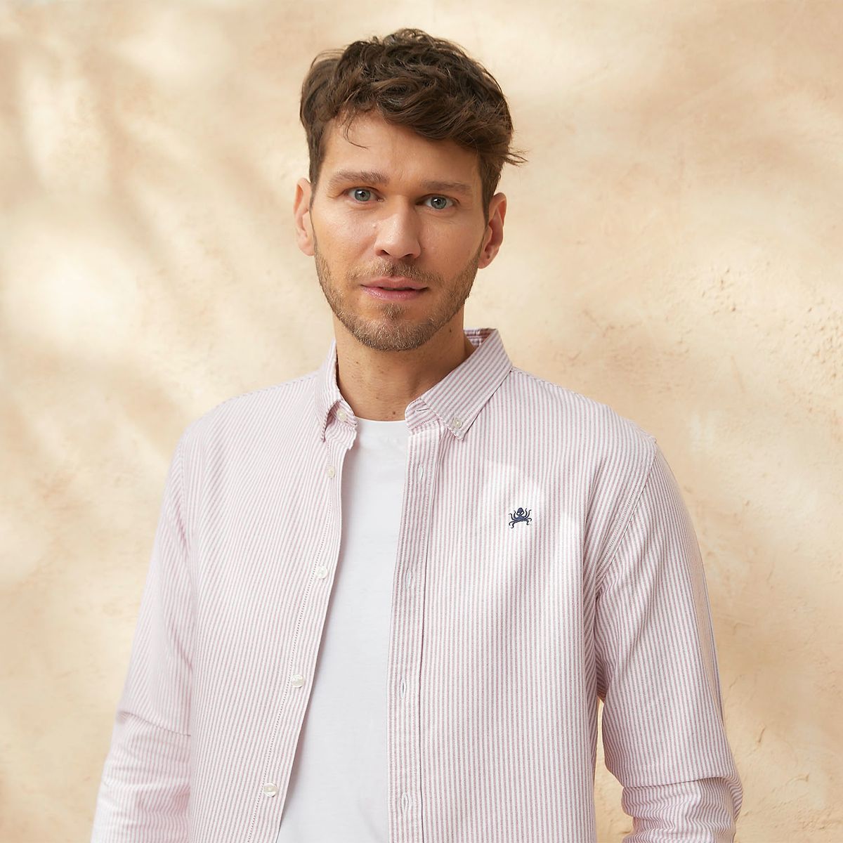 CASCAIS - Camisa Casual Manga Larga Algodón Hombre Cascais