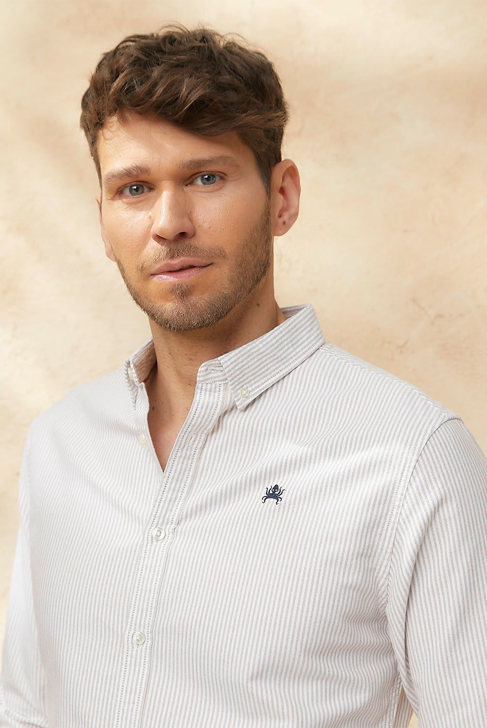 CASCAIS - Camisa Casual Manga Larga Algodón Hombre Cascais