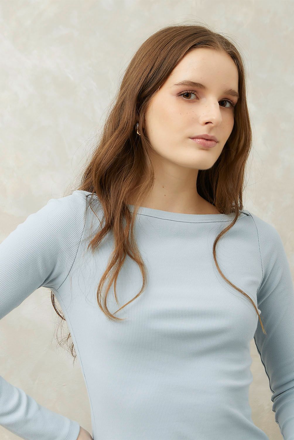 SYBILLA - Polera Manga Larga Algodón Orgánico Mujer Sybilla