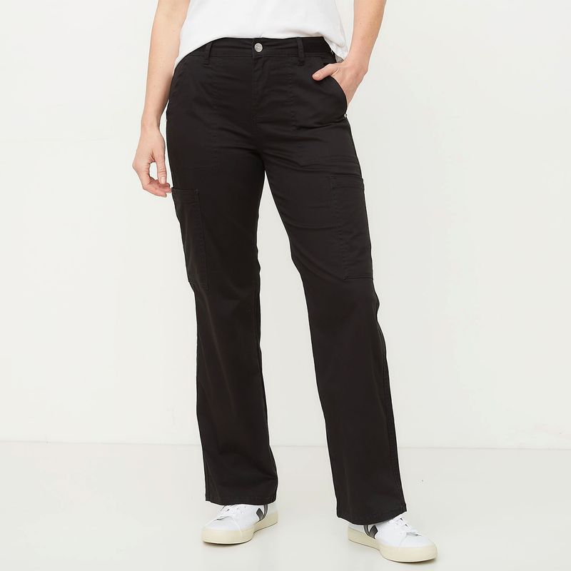 NEWPORT - Pantalón Cargo Tiro Medio Mujer Newport