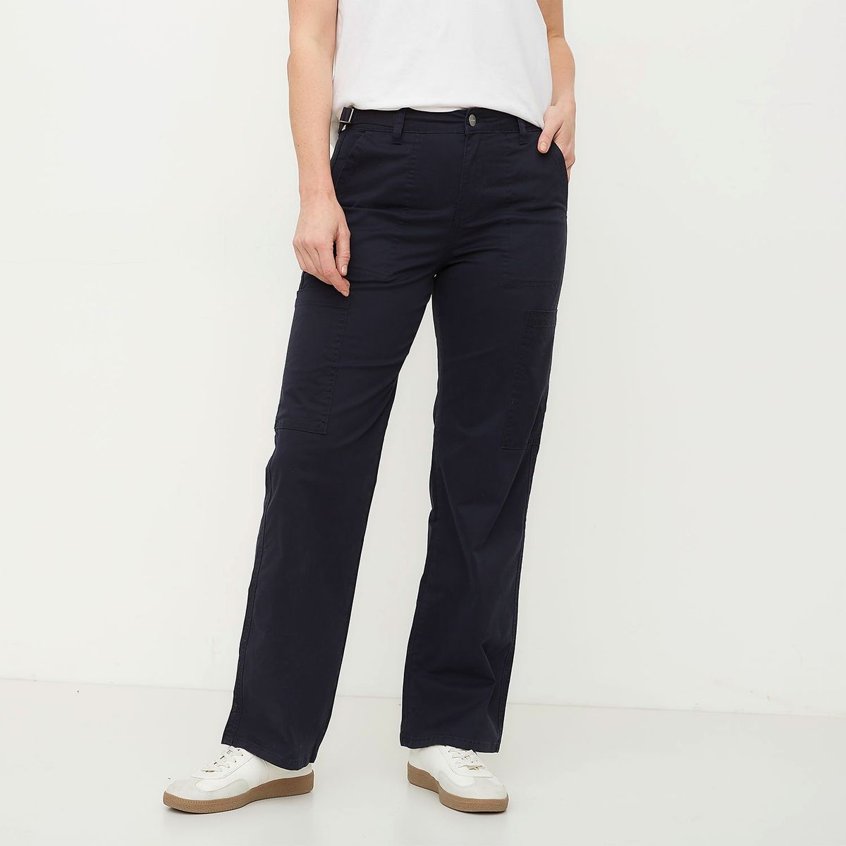 NEWPORT - Pantalón Cargo Tiro Medio Mujer Newport