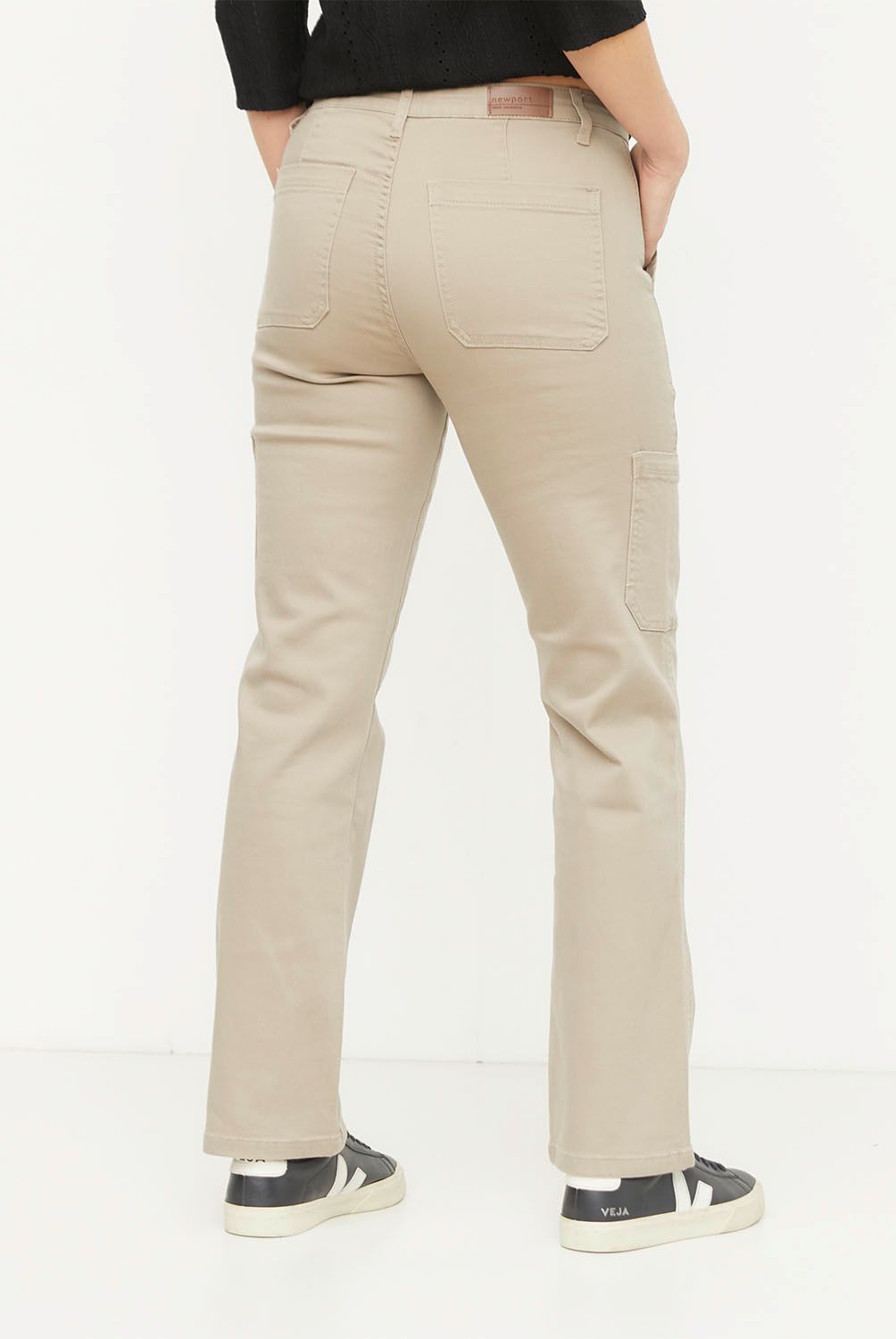 NEWPORT - Jeans Cargo Tiro Alto Mujer Newport
