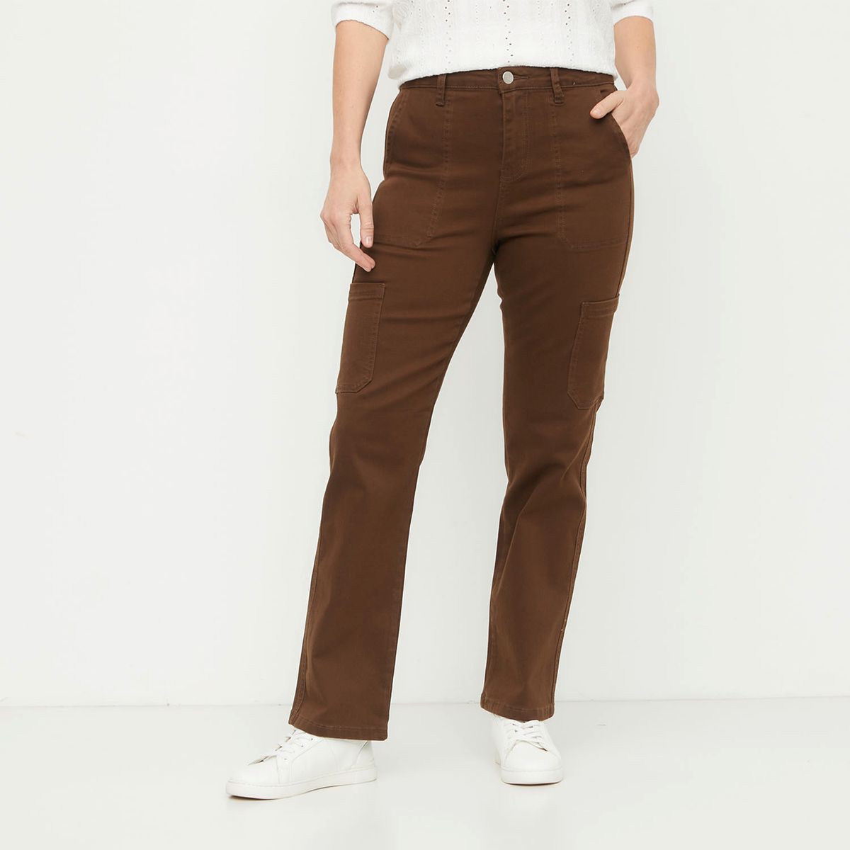 NEWPORT - Jeans Cargo Tiro Alto Mujer Newport