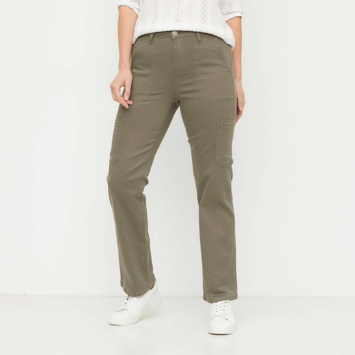 NEWPORT - Jeans Cargo Tiro Alto Mujer Newport