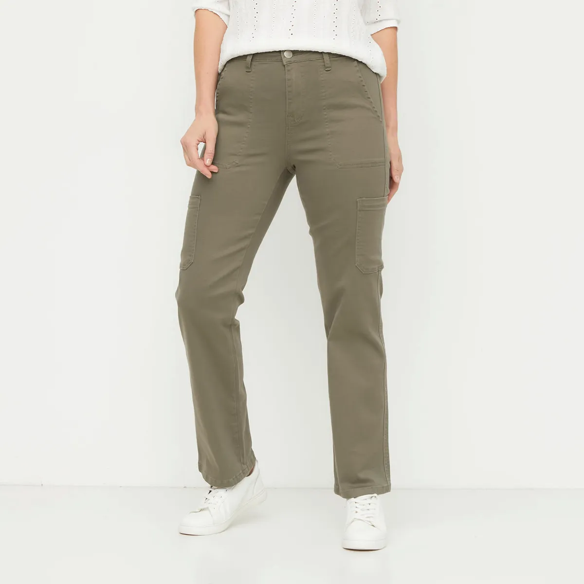 NEWPORT - Jeans Cargo Tiro Alto Mujer Newport