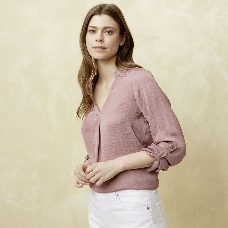 UNIVERSITY CLUB - Blusa Mujer University Club Manga Larga Cuello V