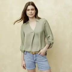 UNIVERSITY CLUB - Blusa Mujer Manga Larga Cuello V