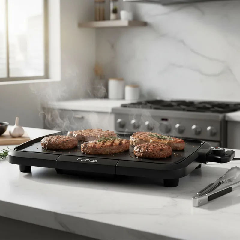 RECCO - Parrilla Eléctrica 1800W con Termostato RPE-BBQ10 Recco