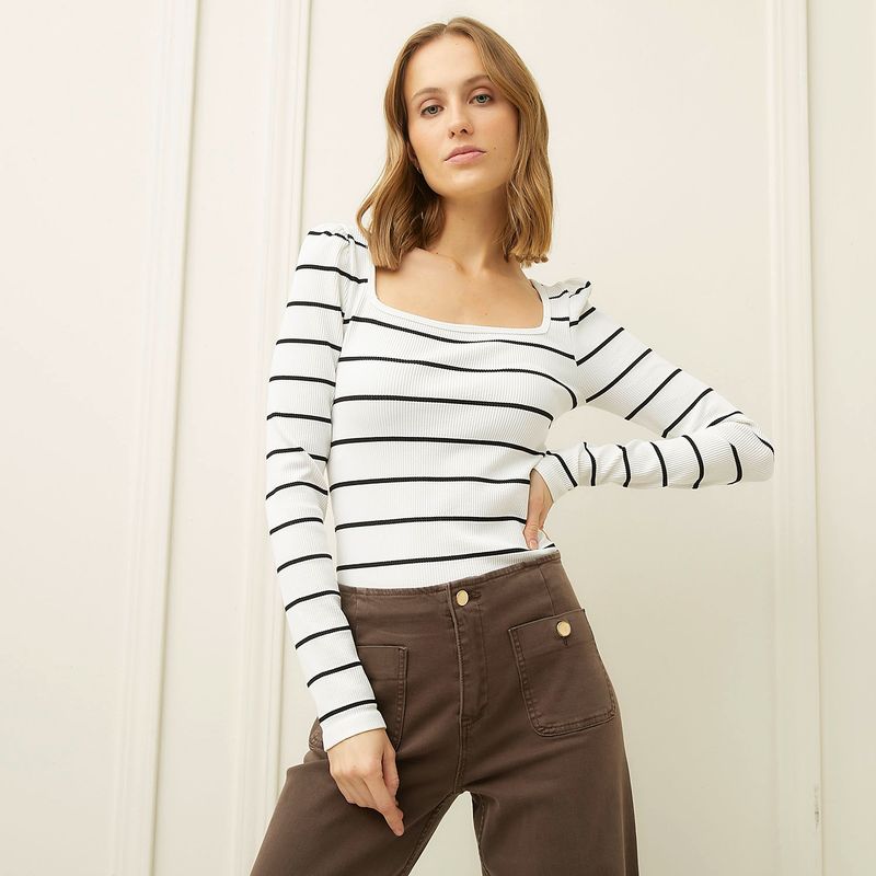 BASEMENT - Polera Manga Larga Mujer Basement