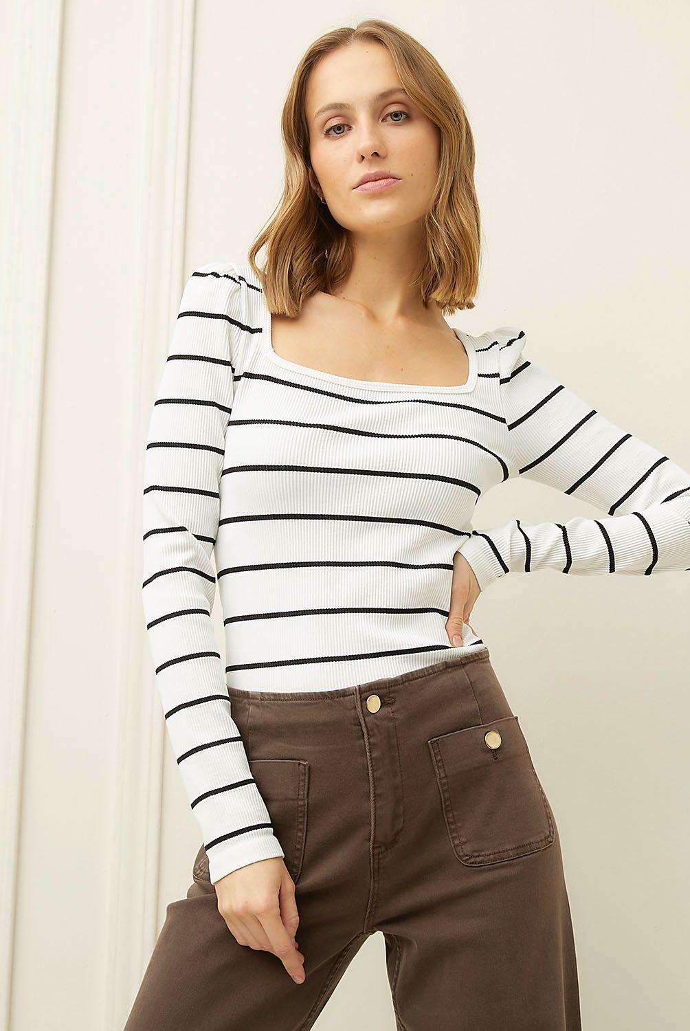 BASEMENT - Polera Manga Larga Mujer Basement