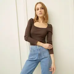 BASEMENT - Polera Manga Larga Mujer