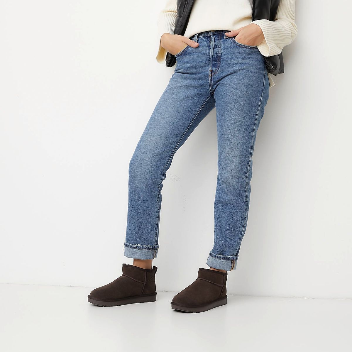 BASEMENT - Botín Mujer Cuero Café Basement