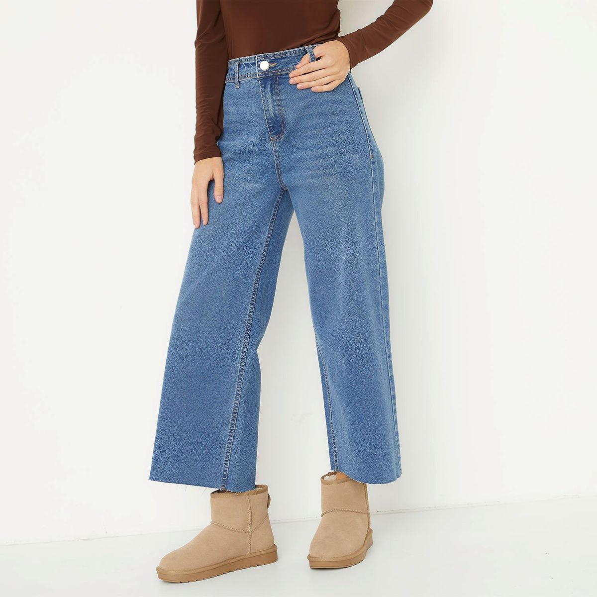 BASEMENT - Botín Mujer Cuero Beige Basement