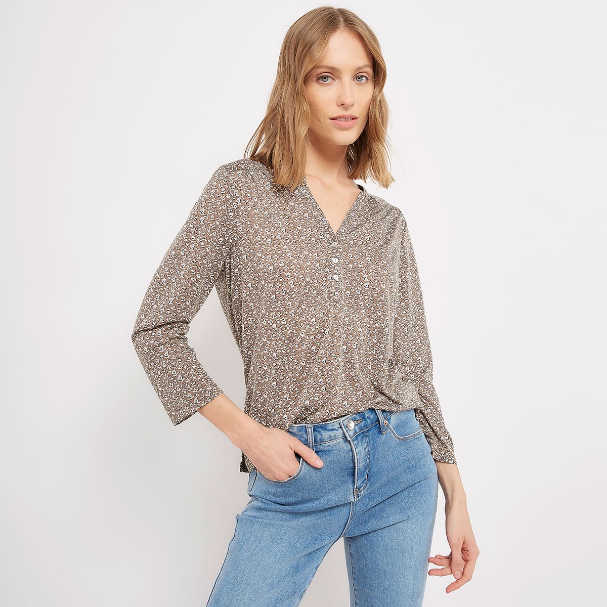 UNIVERSITY CLUB - Polera Mujer University Club Manga 3/4 Casual