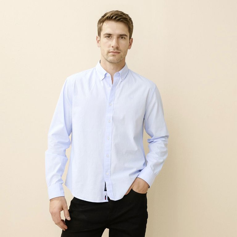 Camisa Manga Larga Algodón Hombre