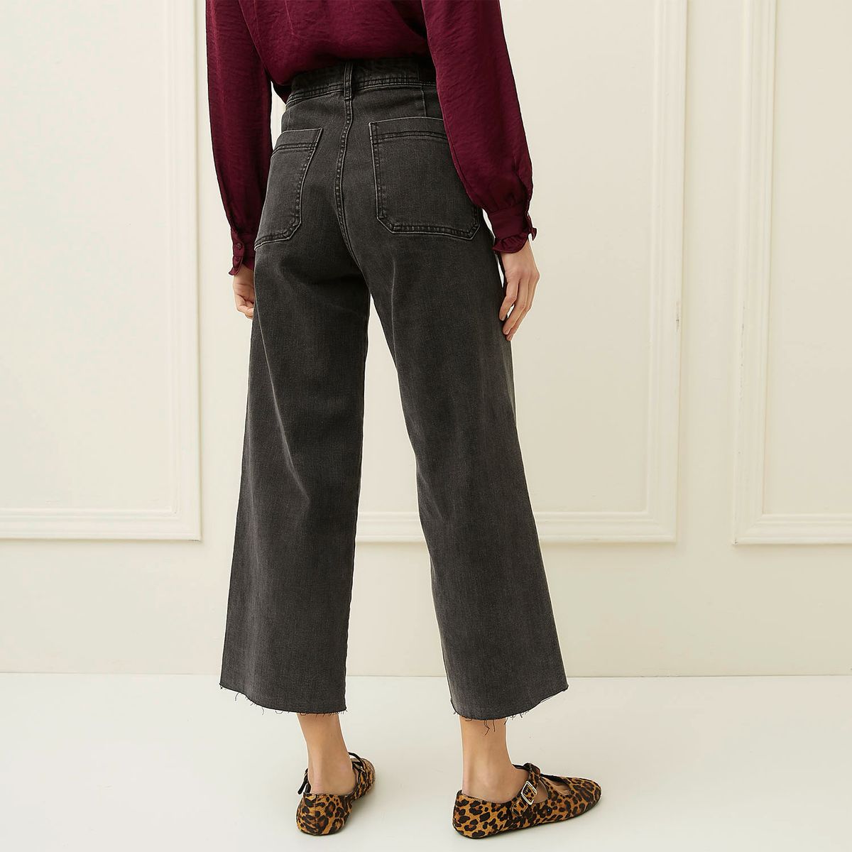 BASEMENT - Jeans Wide Leg Tiro Alto Mujer Basement