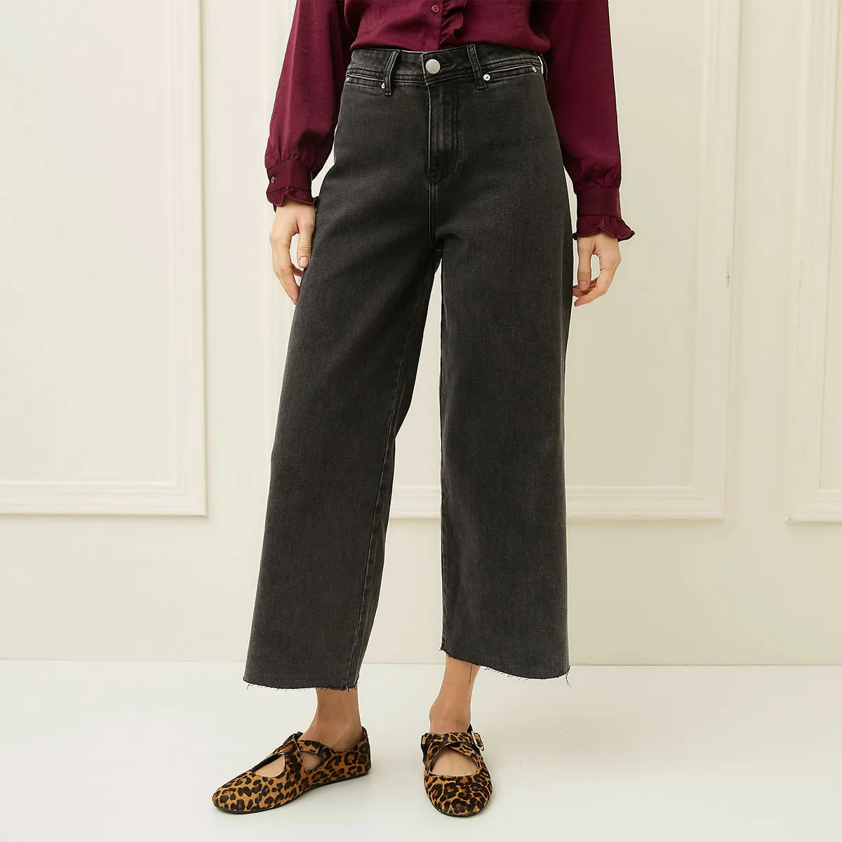 BASEMENT - Jeans Wide Leg Tiro Alto Mujer Basement