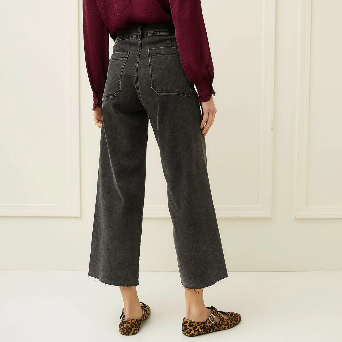 BASEMENT - Jeans Wide Leg Tiro Alto Mujer Basement