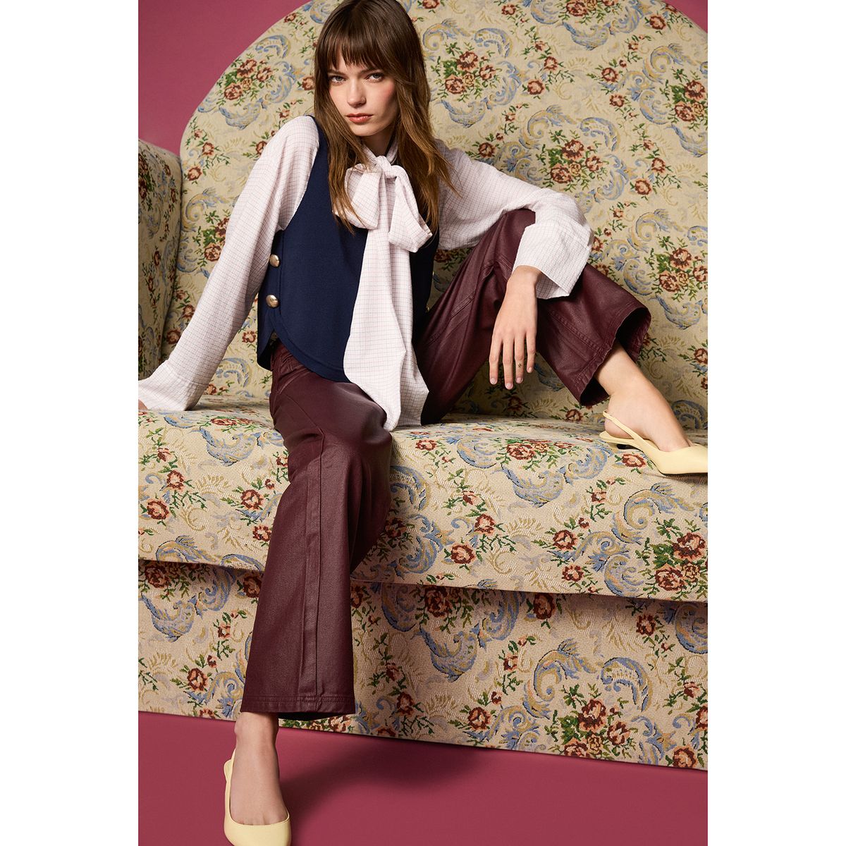 BASEMENT - Jeans Straight Tiro Medio Mujer Basement