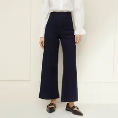 BASEMENT - Jeans Straight Tiro Alto Mujer