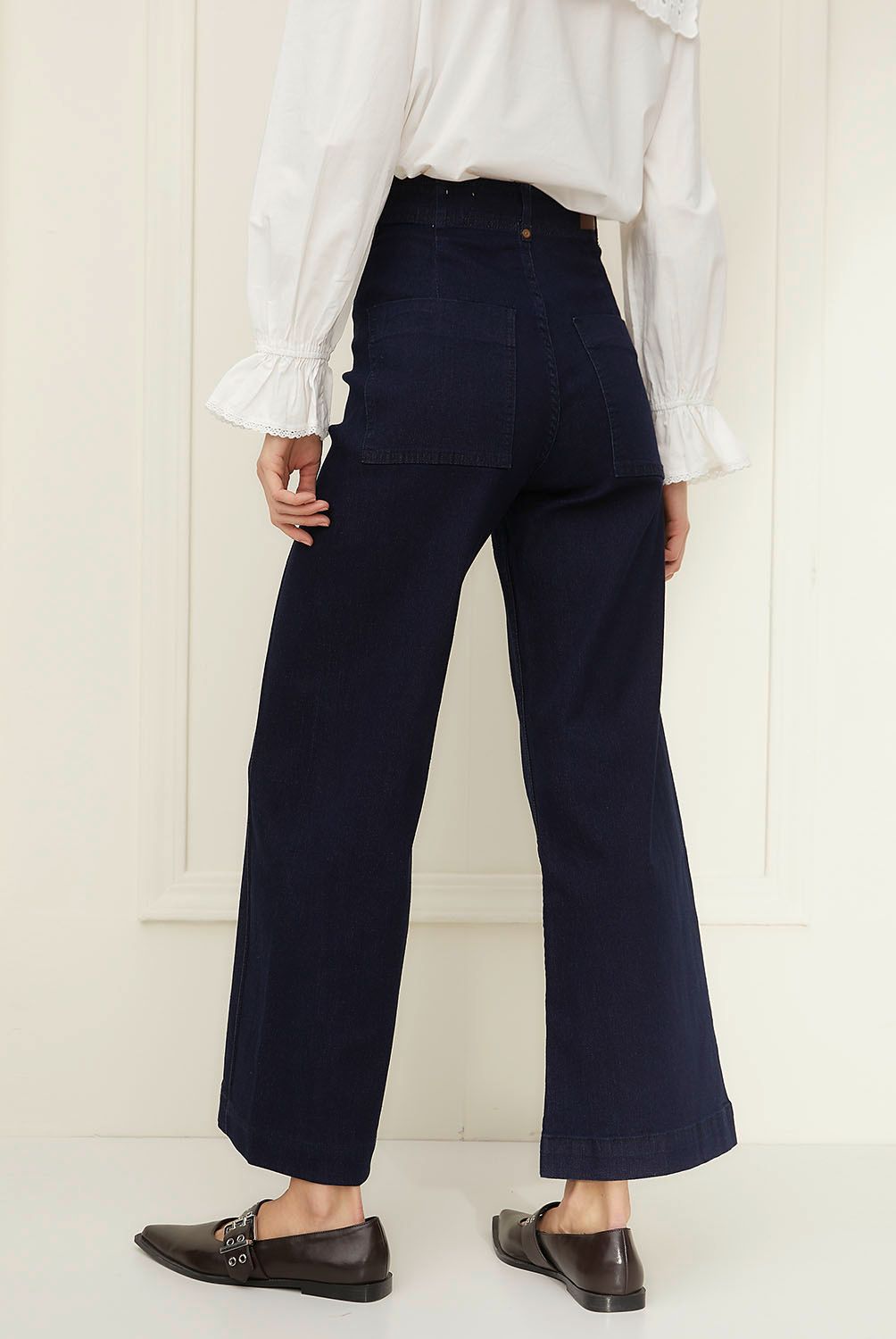 BASEMENT - Jeans Straight Tiro Alto Mujer Basement