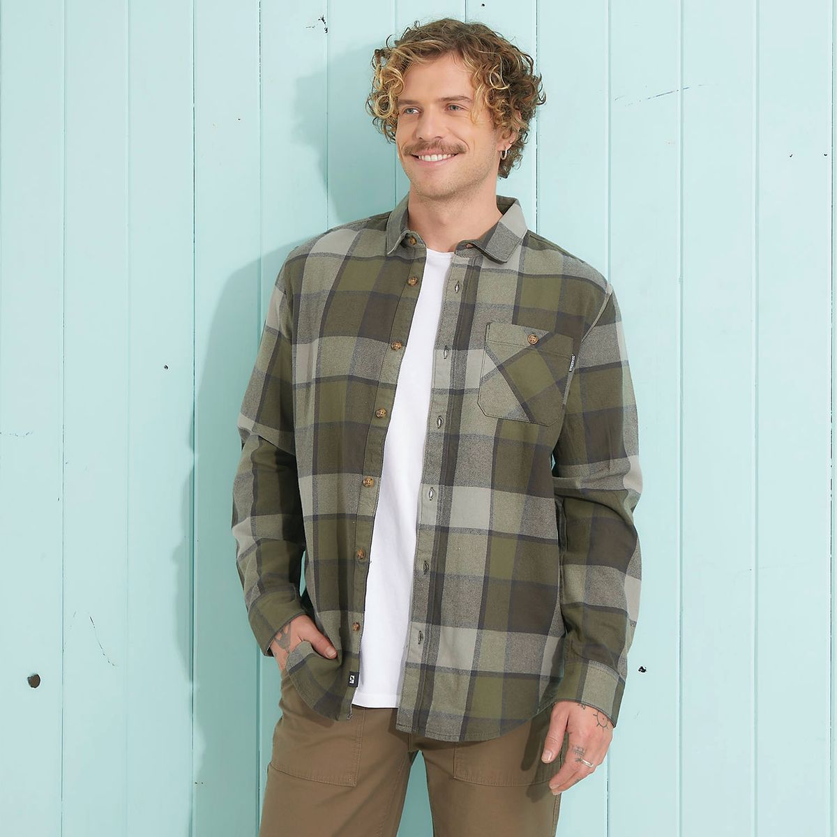 DOO AUSTRALIA - Camisa Casual Manga Larga Hombre Doo Australia