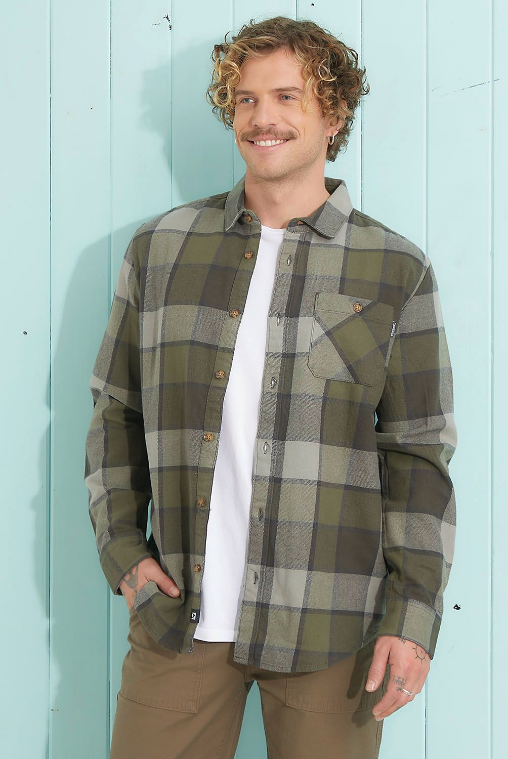 DOO AUSTRALIA - Camisa Casual Manga Larga Hombre Doo Australia