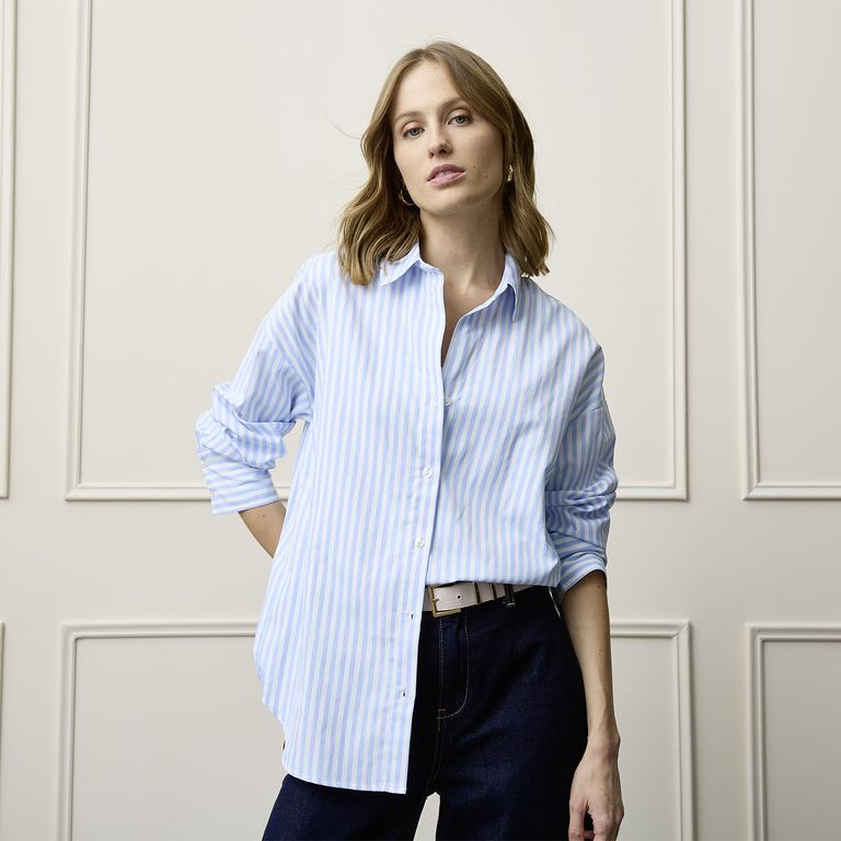 Blusa Rayas Manga Larga Mujer
