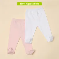 Pack De 2 Ballerinas Unisex Bebé Algodón Pima