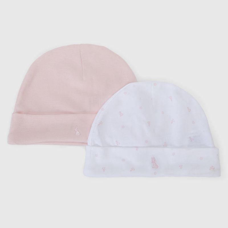 CONIGLIO - Pack de 2 Gorros Bebé Niña Algodón Coniglio